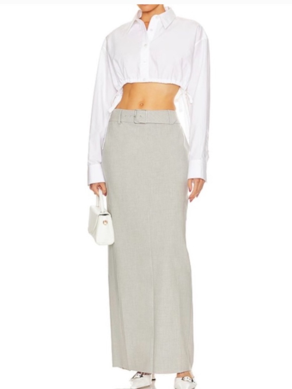 SER.O.YA Maeve Maxi Skirt Grey Free People Revolve Column Skirt Corpcore
